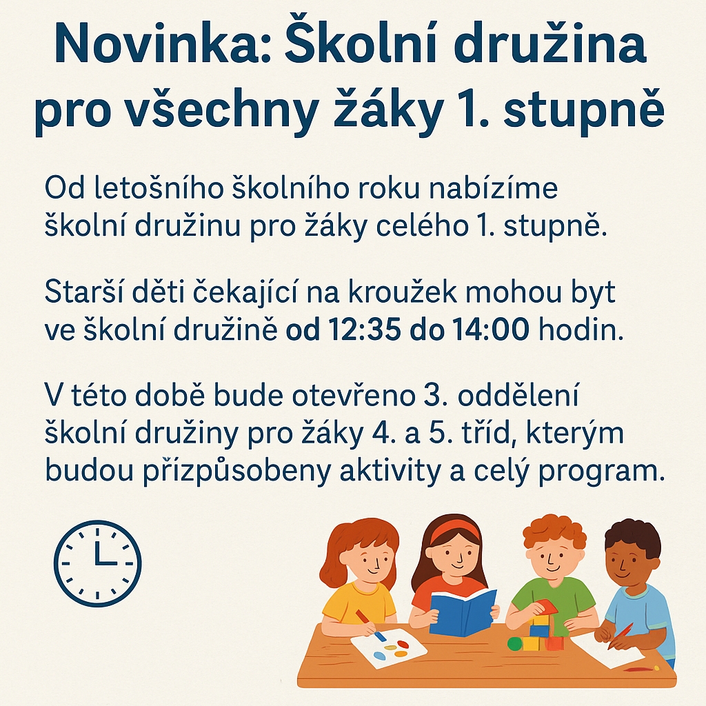 Rozšíření nabídky školní družiny